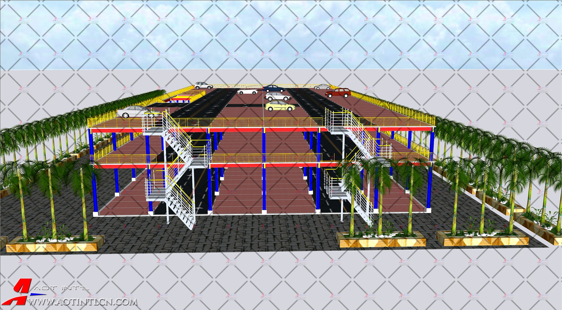 G+2Floors Steel structure Car parking 08.jpg