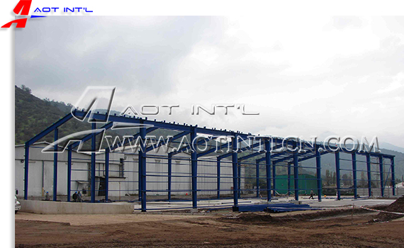 AOT South America Chile Pre-engineered Steel Structure Storage Shed 01.jpg
